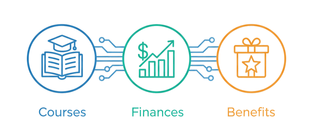 Illustration representing financial and career growth